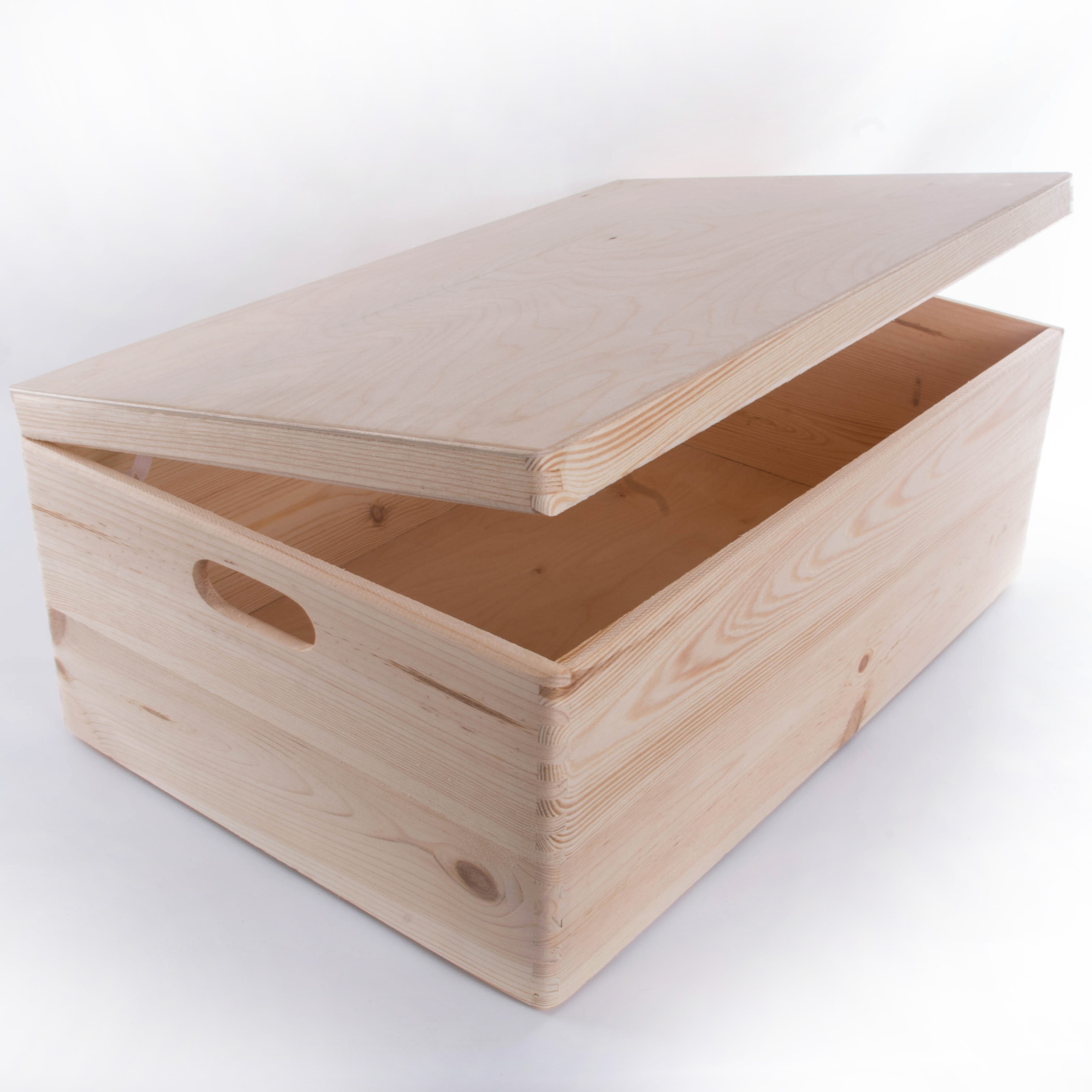 Klein- & Hängeaufbewahrung Extra Large Wooden Storage Box With Lid And